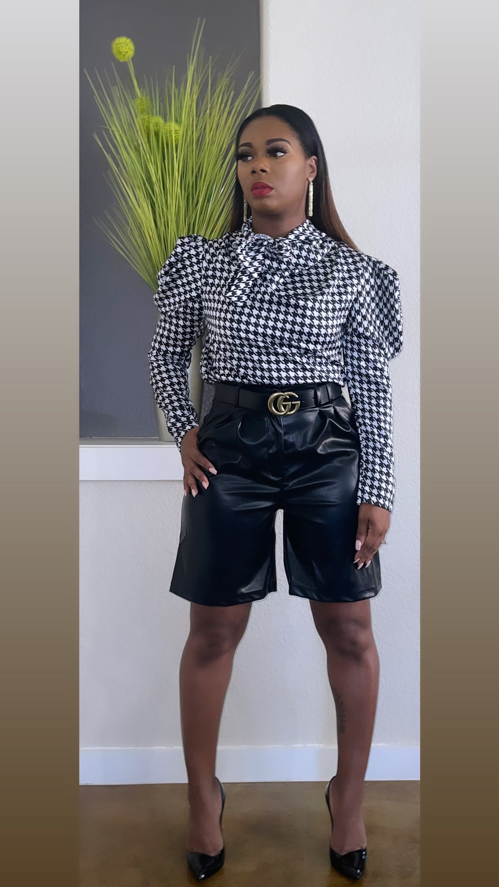 Faux Leather Shorts